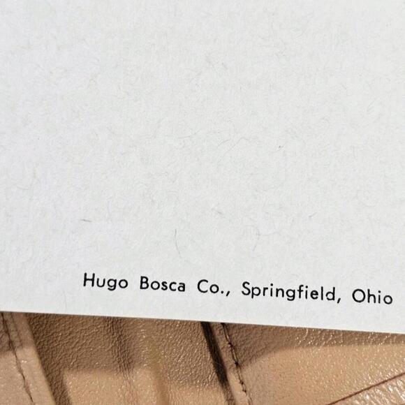 Vintage Bosca Women’s Leather Travel Wallet Checks/Cards-BiFold/Snap Cream Tan - Picture 8 of 12